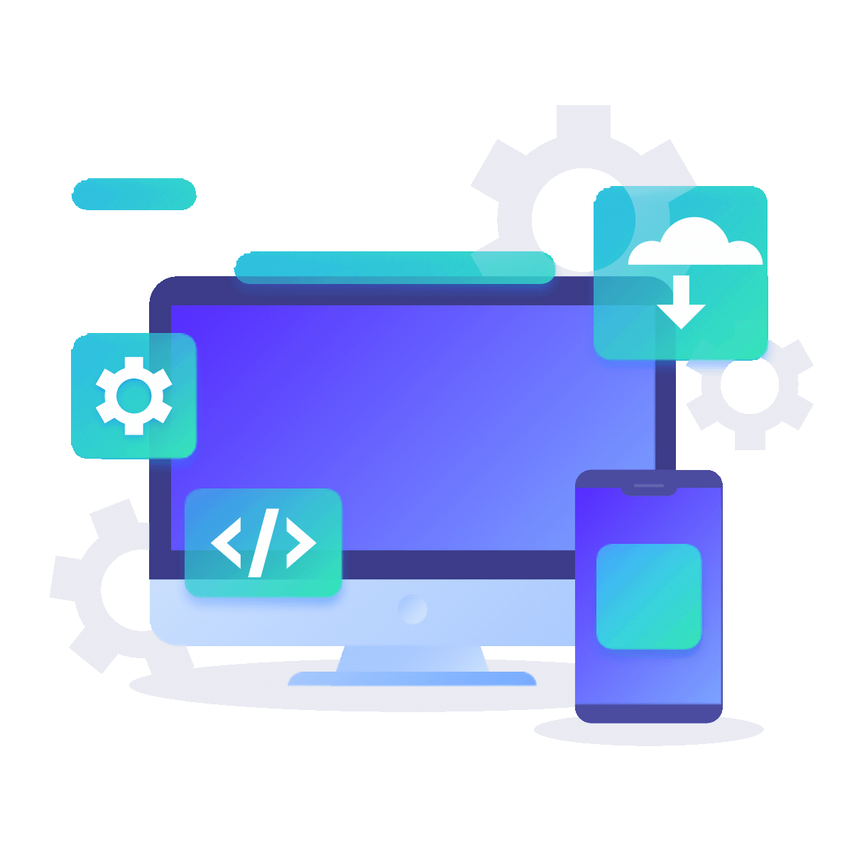 Developer working on AI‑powered application dashboard mockup